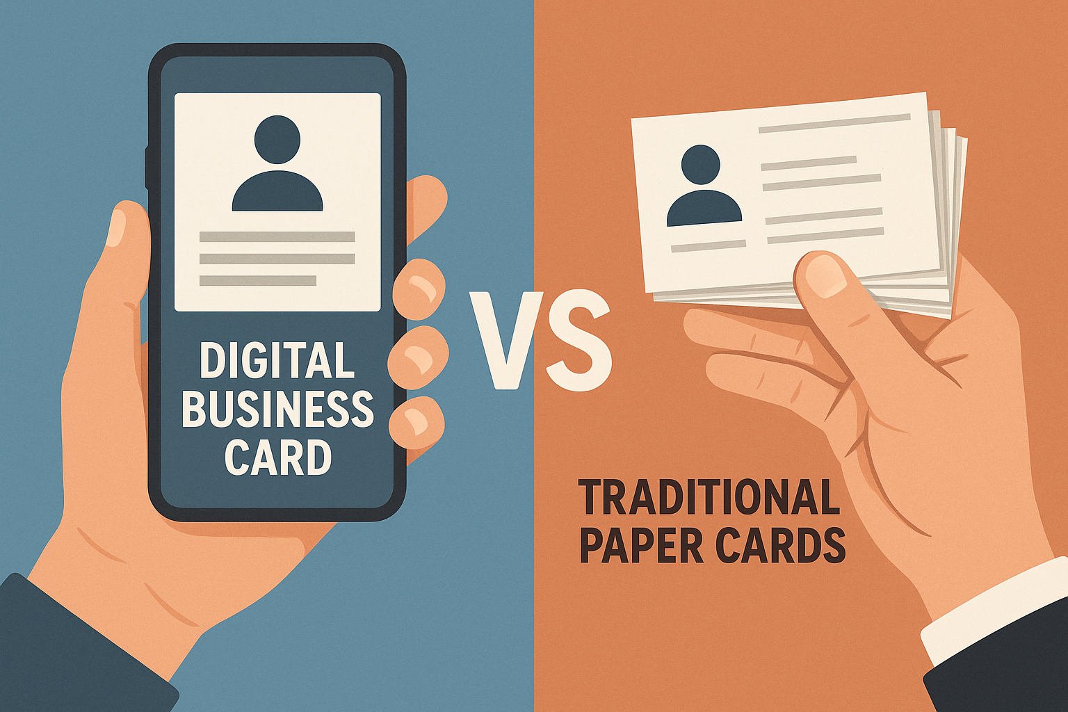 Digital Business Card VS Traditional Paper Cards
